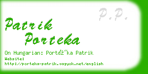 patrik porteka business card